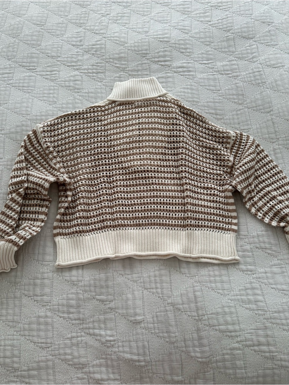 Aerie Crochet Quarter Zip Sweater - Picture 4 of 13